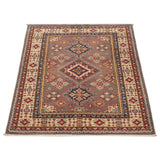 ECARPETGALLERY Hand-knotted Uzbek Ghazni Brown Wool Rug - 3'3 x 4'8