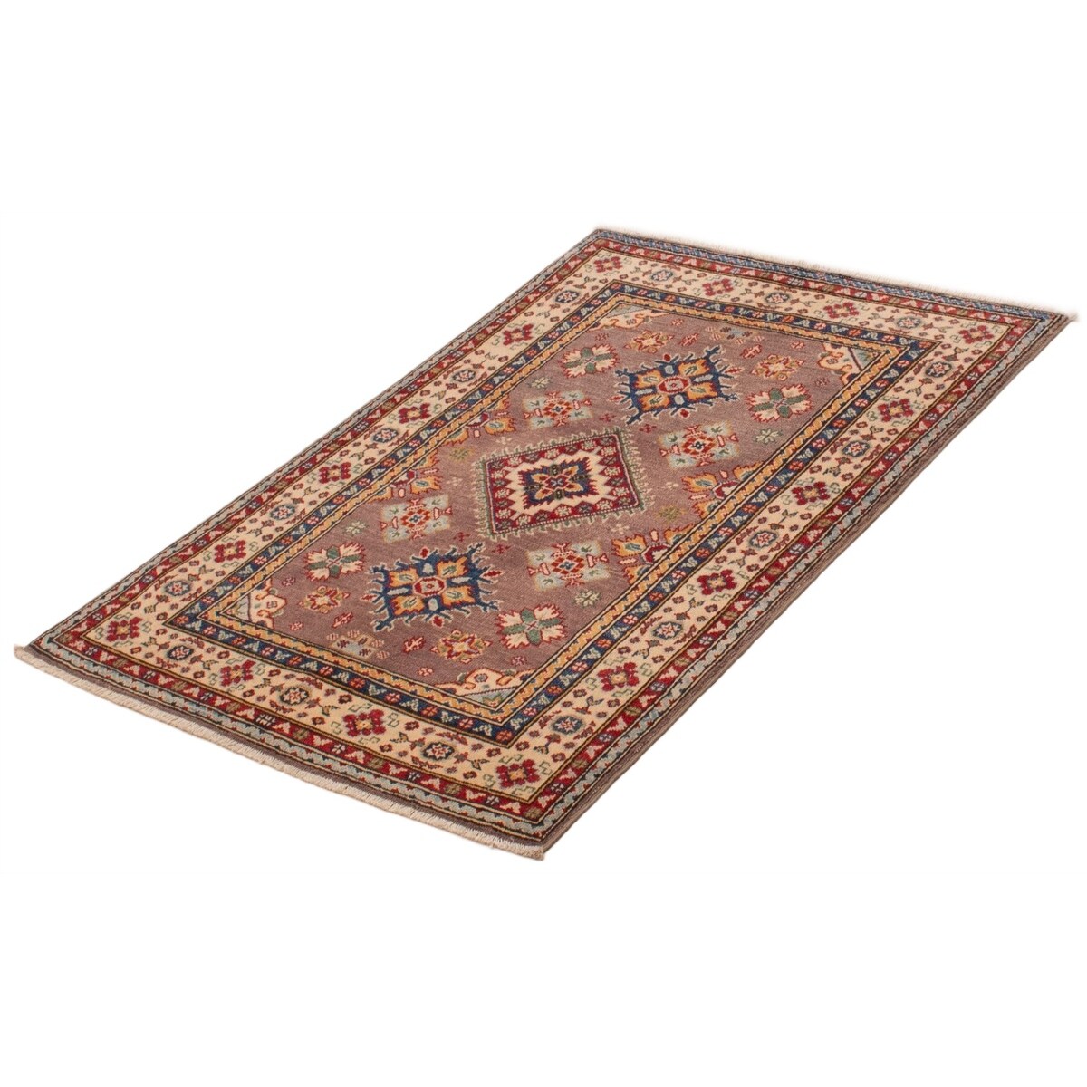 ECARPETGALLERY Hand-knotted Uzbek Ghazni Brown Wool Rug - 3'3 x 4'8