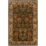 ECARPETGALLERY Hand-knotted Varanasi Olive Wool Rug
