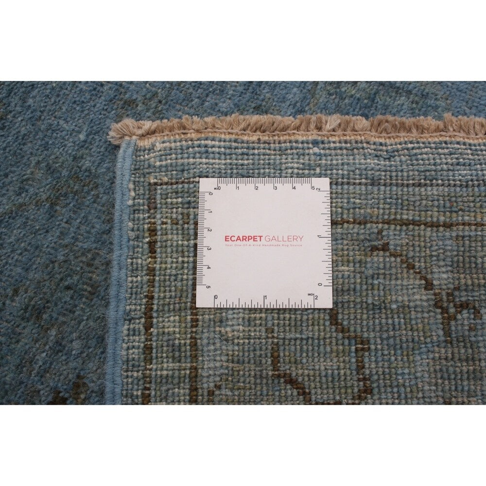 ECARPETGALLERY Hand-knotted Vibrance Blue Wool Rug - 4'1 x 5'10