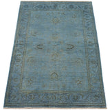 ECARPETGALLERY Hand-knotted Vibrance Blue Wool Rug - 4'1 x 5'10