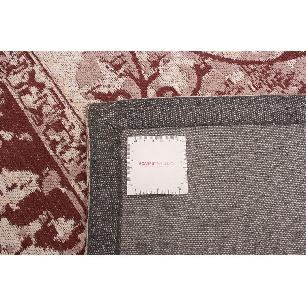 ECARPETGALLERY Handmade Collage Brown, Ivory Chenille Rug - Brown, Ivory