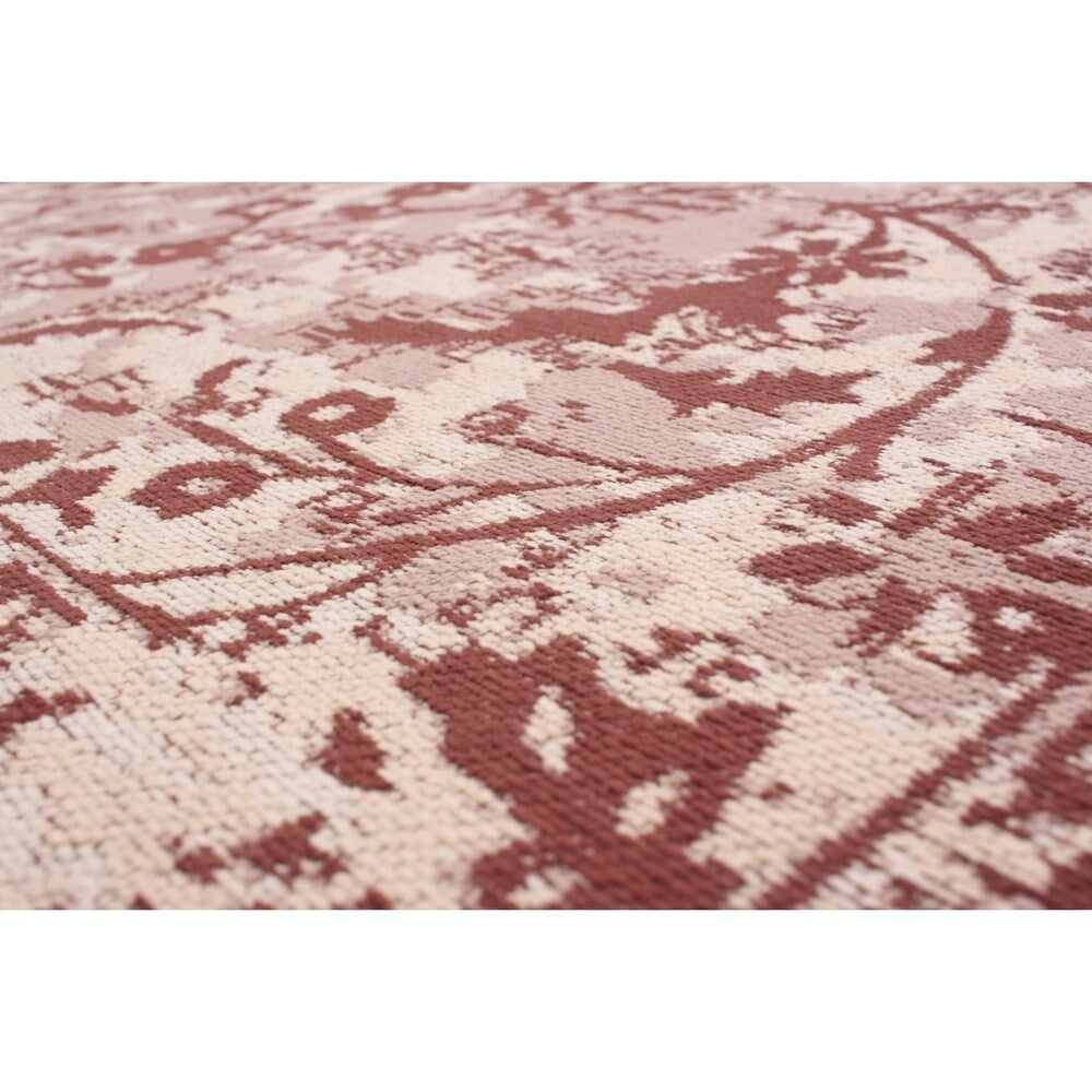ECARPETGALLERY Handmade Collage Brown, Ivory Chenille Rug - Brown, Ivory