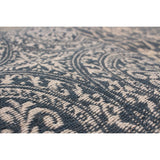 ECARPETGALLERY Handmade Collage Dark Navy, Tan Chenille Rug - 5'9 x 7'8