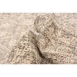 ECARPETGALLERY Handmade Collage Grey, Ivory Chenille Rug - 4'8 x 6'7