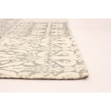 ECARPETGALLERY Handmade Collage Grey, Ivory Chenille Rug - 4'8 x 6'7