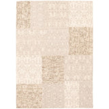 ECARPETGALLERY Handmade Collage Grey, Ivory Chenille Rug - 4'8 x 6'7