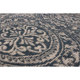 ECARPETGALLERY Handmade Collage Grey, Ivory Chenille Rug - 5'8 x 7'7
