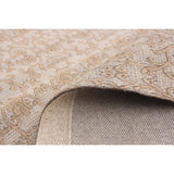 ECARPETGALLERY Handmade Collage Grey, Tan Chenille Rug - 4'9 x 6'10