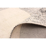 ECARPETGALLERY Handmade Collage Ivory Cotton Rug - 5'1 x 7'11