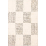 ECARPETGALLERY Handmade Collage Ivory Cotton Rug - 5'1 x 7'11