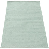 ECARPETGALLERY Handmade Collage Light Green Chenille Rug - 4'8 x 6'10