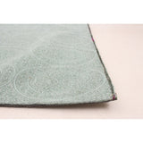 ECARPETGALLERY Handmade Collage Light Green Chenille Rug - 4'8 x 6'10