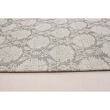 ECARPETGALLERY Handmade Collage Light Grey Chenille Rug - Light Grey