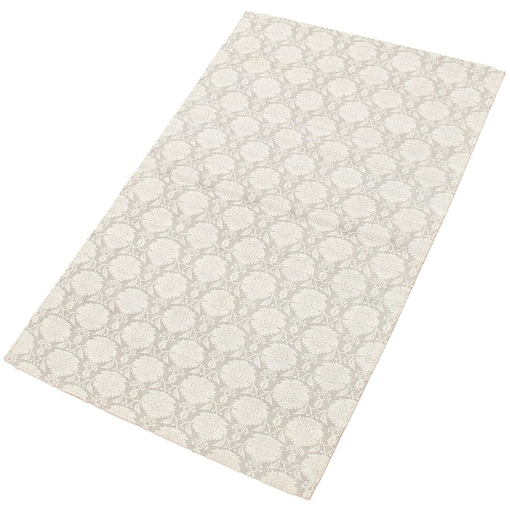 ECARPETGALLERY Handmade Collage Light Grey Chenille Rug - Light Grey