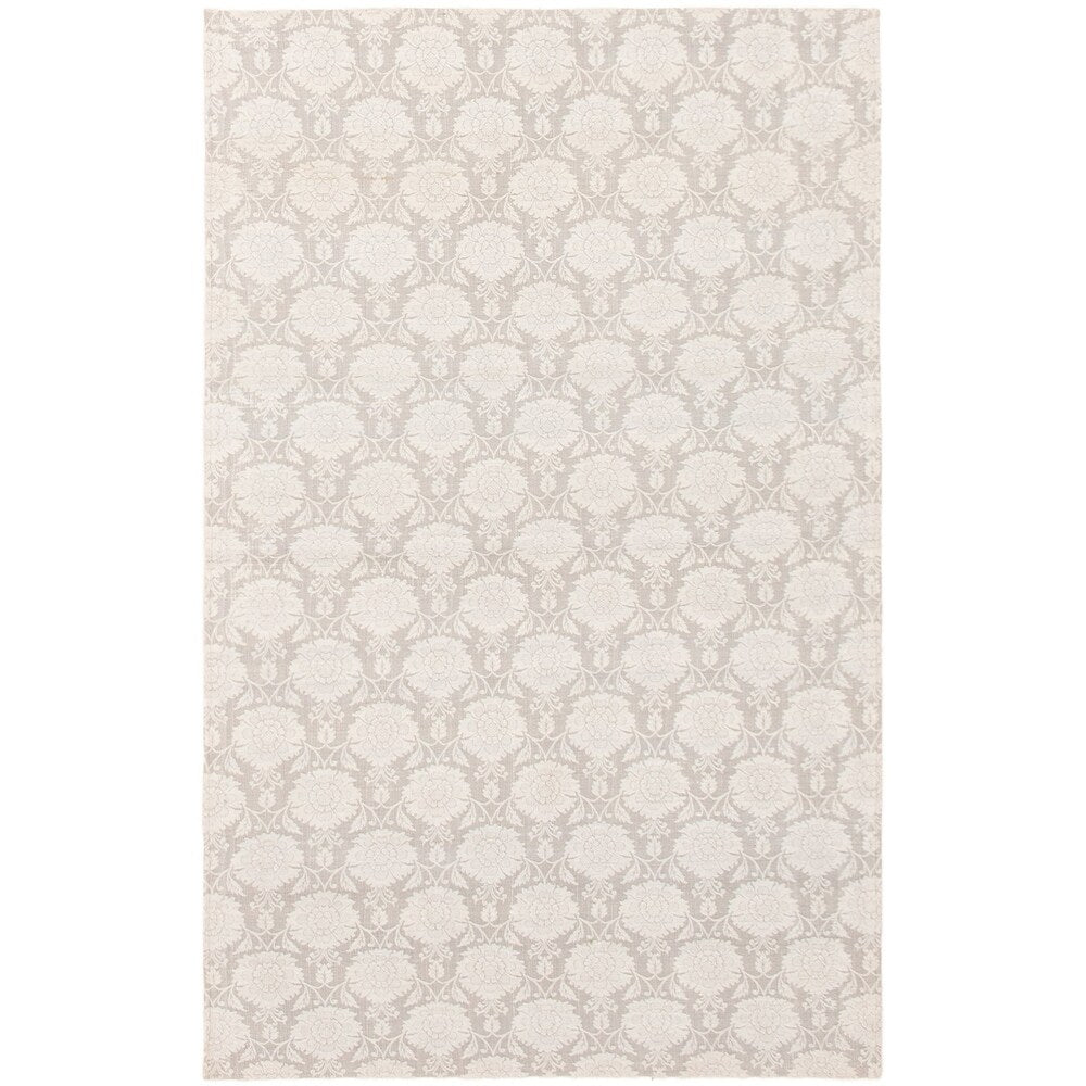 ECARPETGALLERY Handmade Collage Light Grey Chenille Rug - Light Grey