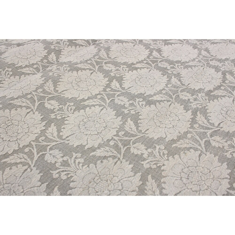 ECARPETGALLERY Handmade Collage Light Grey Chenille Rug - Light Grey