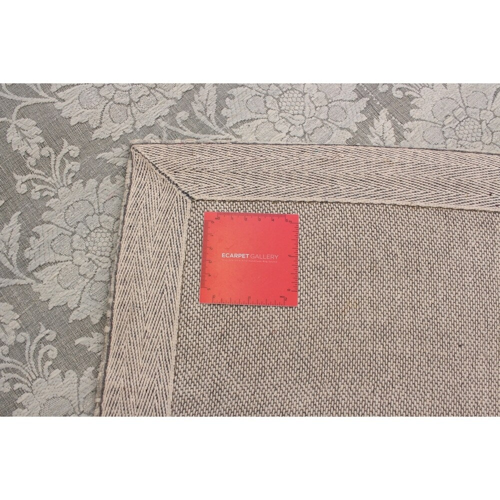 ECARPETGALLERY Handmade Collage Light Grey Chenille Rug - Light Grey