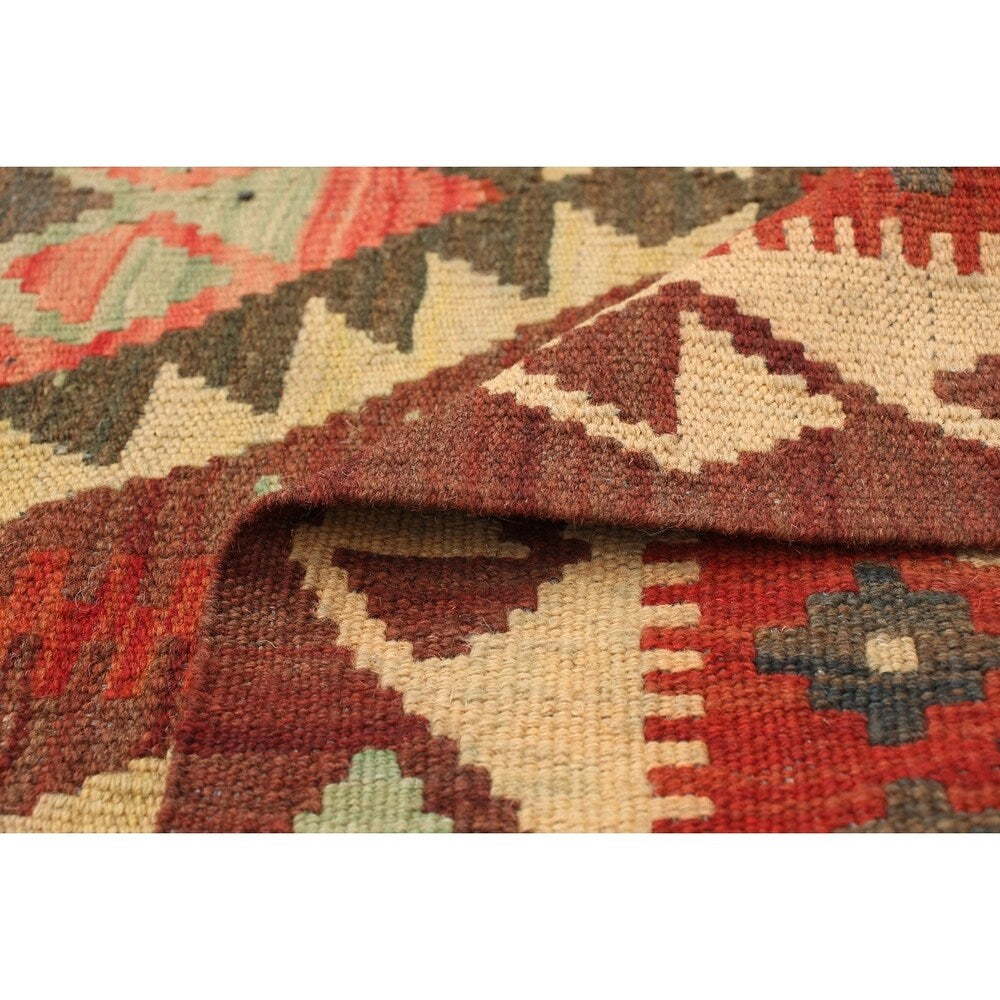 ECARPETGALLERY Kashkoli FW Red Kilim - 6'8 x 9'10