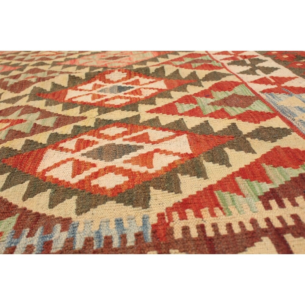 ECARPETGALLERY Kashkoli FW Red Kilim - 6'8 x 9'10
