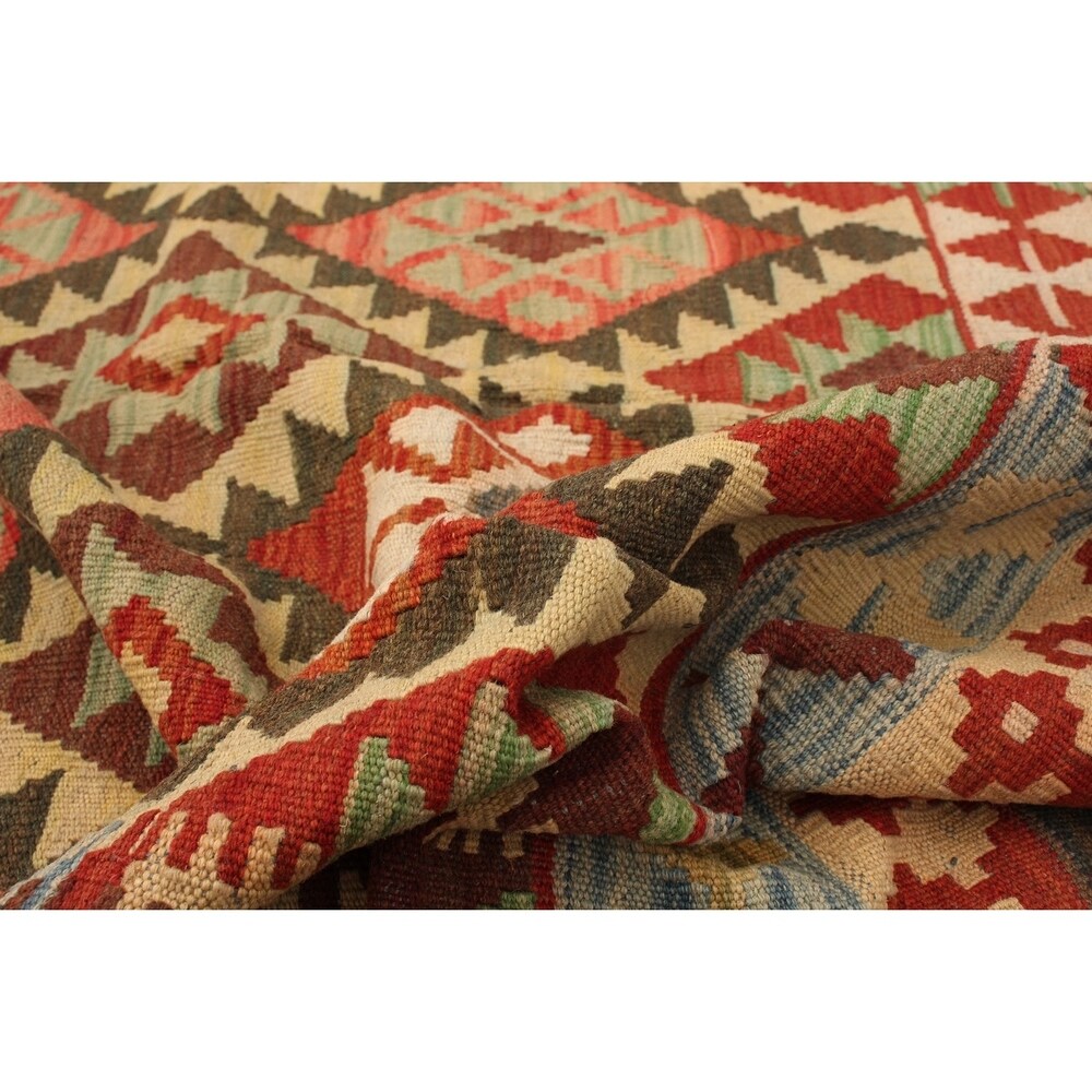 ECARPETGALLERY Kashkoli FW Red Kilim - 6'8 x 9'10