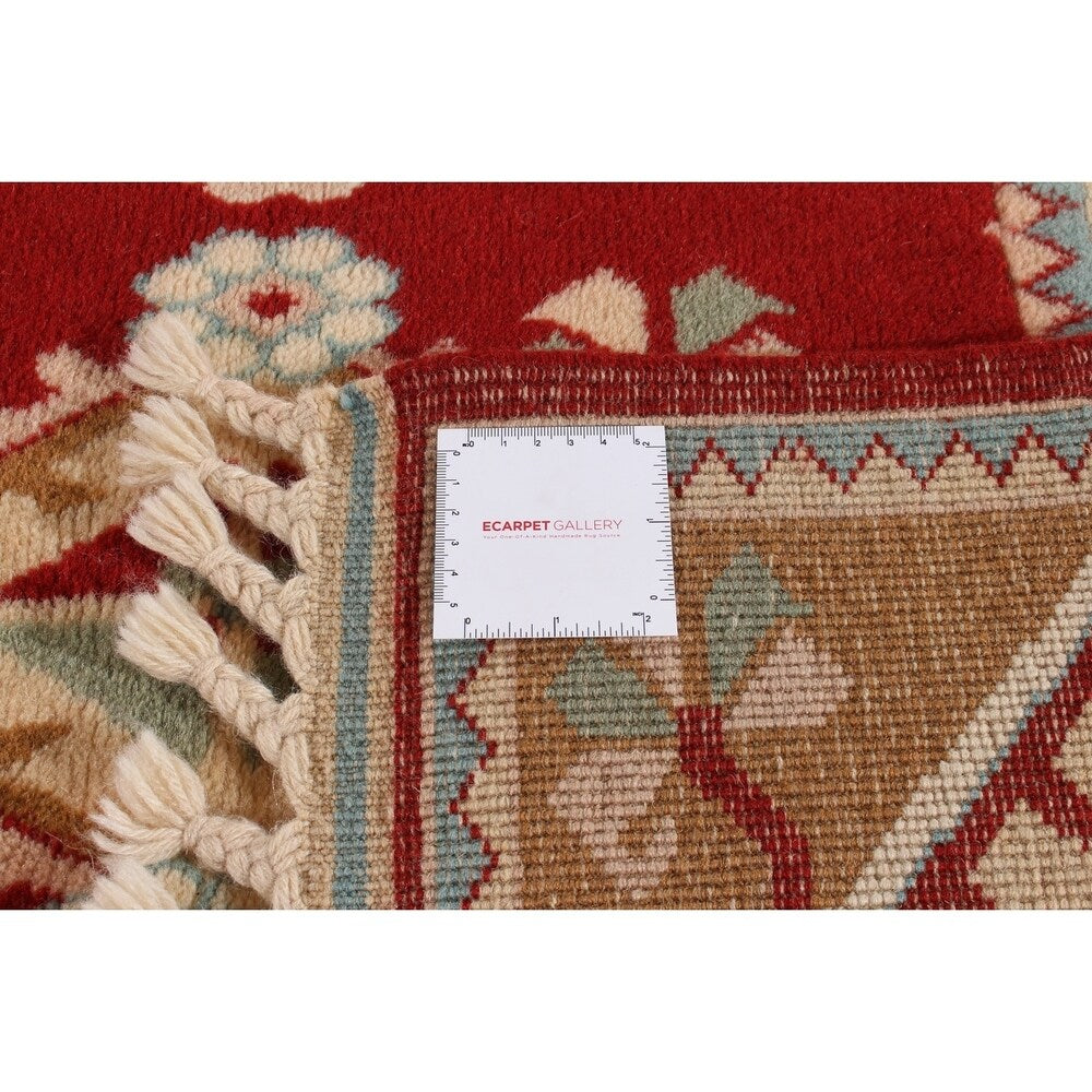 ECARPETGALLERY Melis Ivory, Red Rug - 5'1 x 8'2