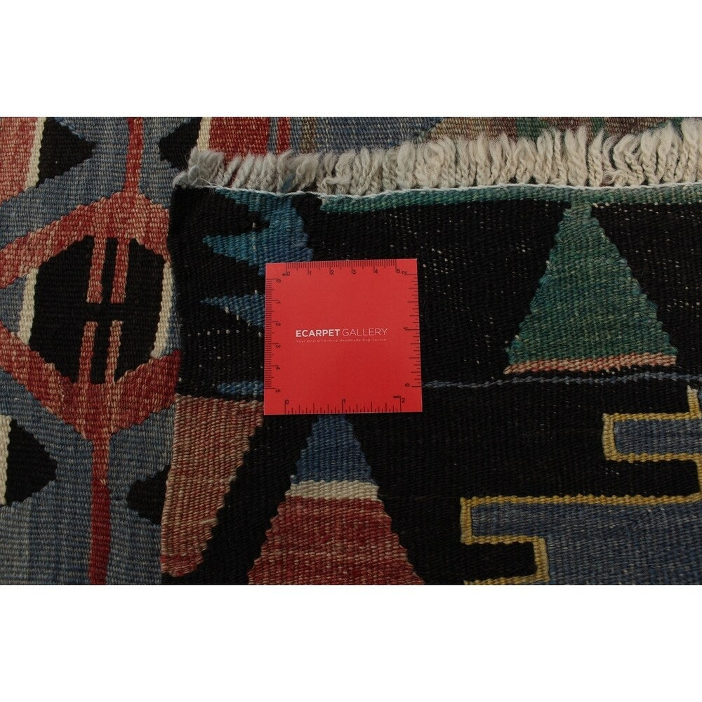 ECARPETGALLERY Yoruk Red, Slate Blue Kilim - 5'3 x 10'3