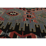 ECARPETGALLERY Yoruk Red, Slate Blue Kilim - 5'3 x 10'3
