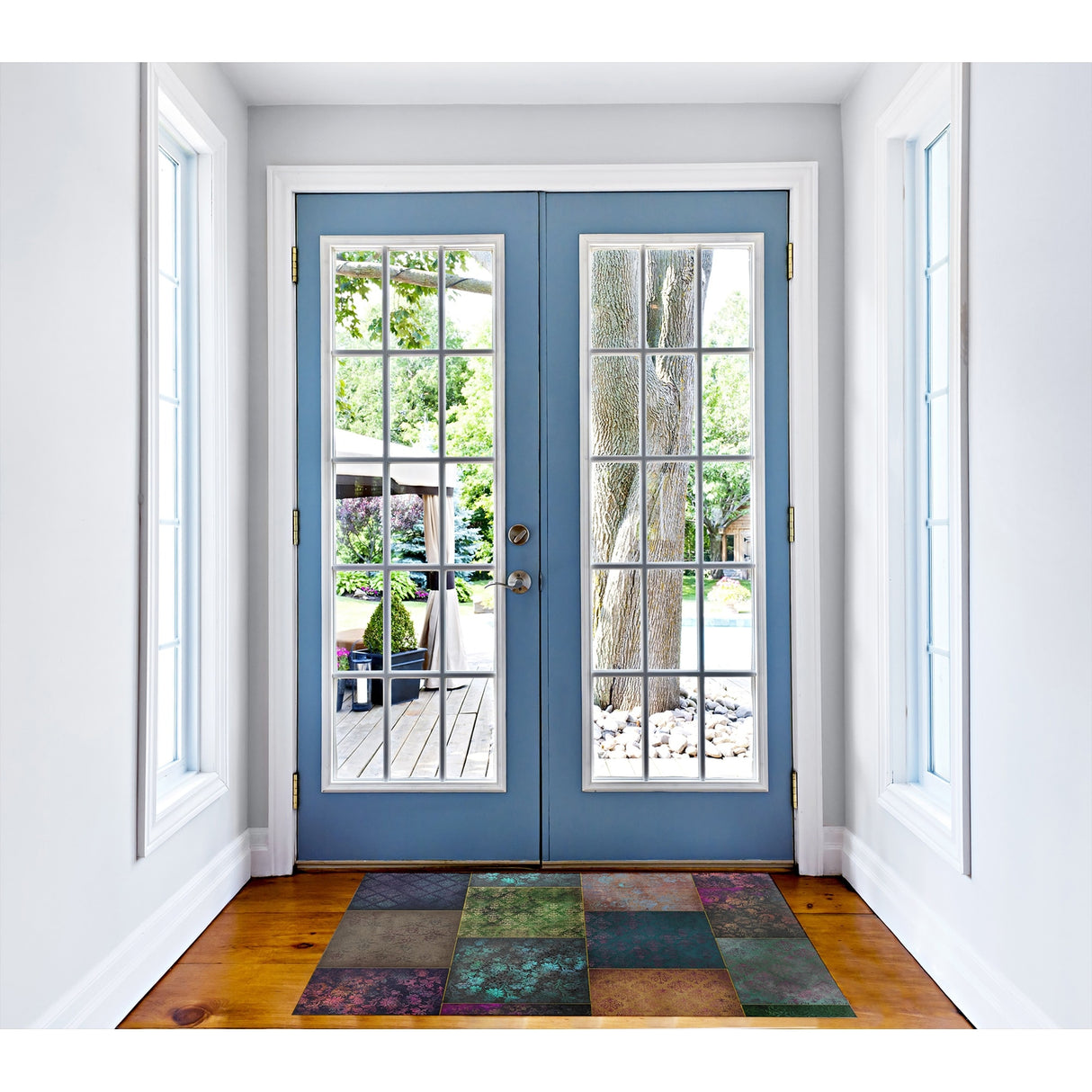 ECLECTIC BOHEMIAN PATCHWORK MULTI BOHO Doormat By Kavka Designs