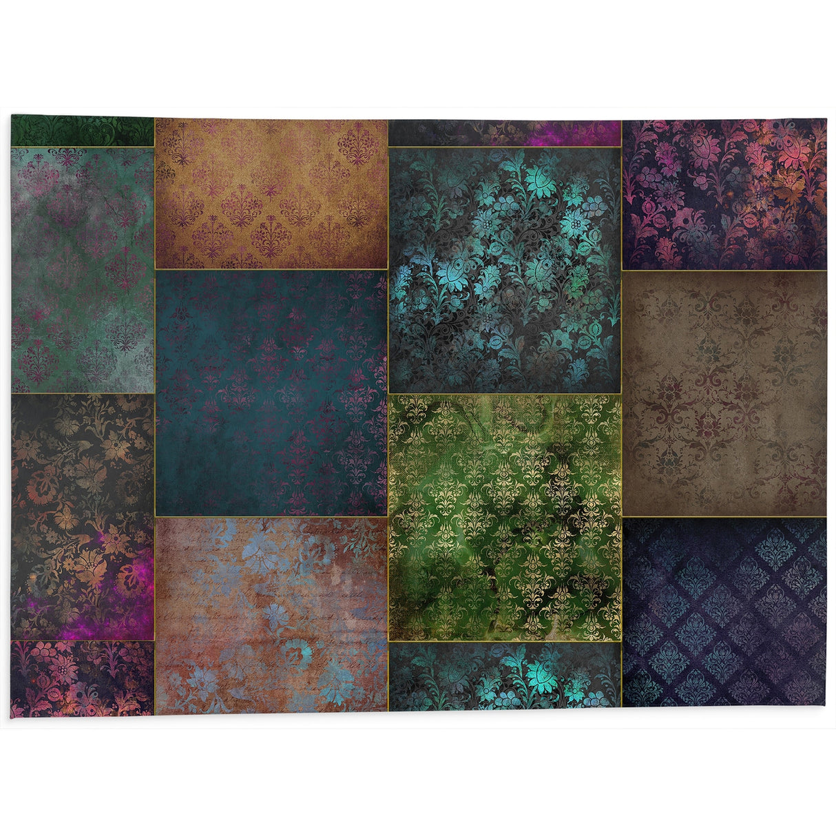 ECLECTIC BOHEMIAN PATCHWORK MULTI BOHO Doormat By Kavka Designs