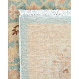 Overton Hand Knotted Wool Vintage Inspired Modern Contemporary Eclectic Light Blue Area Rug - 10' 6" X 8' 0"