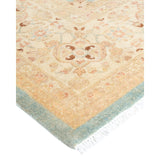 Overton Hand Knotted Wool Vintage Inspired Modern Contemporary Eclectic Light Blue Area Rug - 10' 6" X 8' 0"
