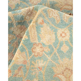 Overton Hand Knotted Wool Vintage Inspired Modern Contemporary Eclectic Light Blue Area Rug - 10' 6" X 8' 0"