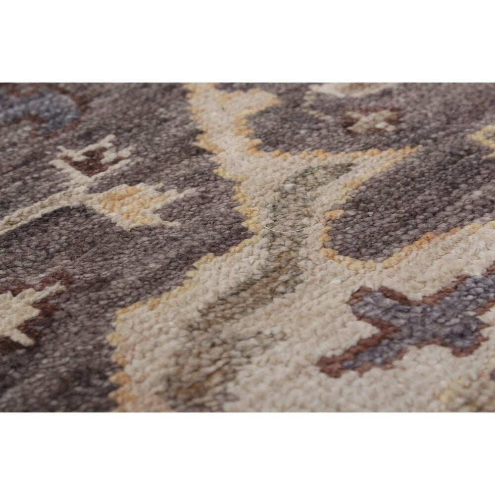 ECarpetGallery Hand-Knotted Jules Ushak Brown Art Silk Rug (2'11 x 5'1)