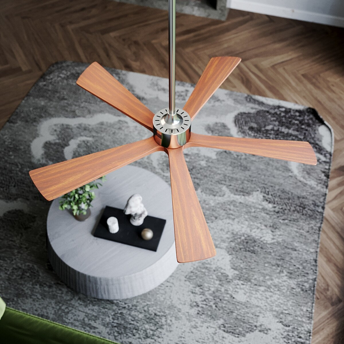 ELEGANT 52'' Ceiling Fan DC Motor 5 Solid Wood Blades with Remote