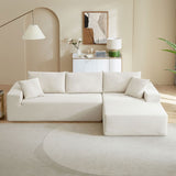 ELIASER Modular Sectional Couches for Living Room Sofa Modern Sectional Couch Sofa Upholstered Corduroy 109"L*68"W*20"H,Beige