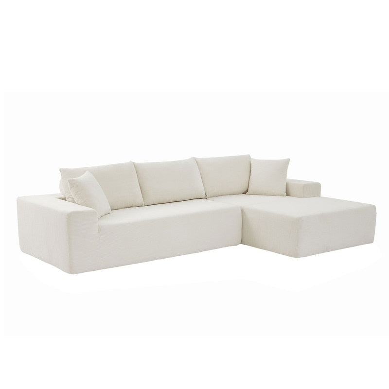 ELIASER Modular Sectional Couches for Living Room Sofa Modern Sectional Couch Sofa Upholstered Corduroy 109"L*68"W*20"H,Beige