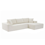 ELIASER Modular Sectional Couches for Living Room Sofa Modern Sectional Couch Sofa Upholstered Corduroy 109"L*68"W*20"H,Beige