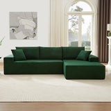 ELIASER Modular Sectional Couches for Living Room Sofa Modern Sectional Couch Sofa Upholstered Corduroy 109"L*68"W*20"H,Beige