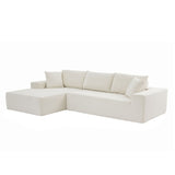ELIASER Modular Sectional Couches for Living Room Sofa Modern Sectional Couch Sofa Upholstered Corduroy 109"L*68"W*20"H,Beige