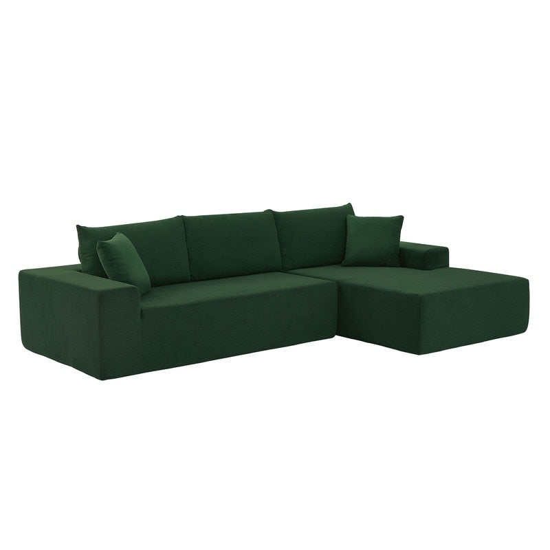 ELIASER Modular Sectional Couches for Living Room Sofa Modern Sectional Couch Sofa Upholstered Corduroy 109"L*68"W*20"H,Beige