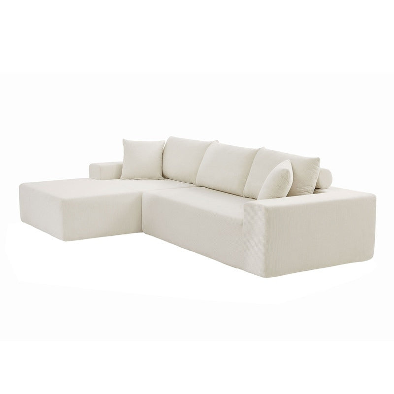 ELIASER Modular Sectional Couches for Living Room Sofa Modern Sectional Couch Sofa Upholstered Corduroy 109"L*68"W*20"H,Beige