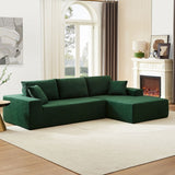 ELIASER Modular Sectional Couches for Living Room Sofa Modern Sectional Couch Sofa Upholstered Corduroy 109"L*68"W*20"H,Beige