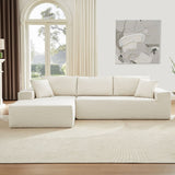ELIASER Modular Sectional Couches for Living Room Sofa Modern Sectional Couch Sofa Upholstered Corduroy 109"L*68"W*20"H,Beige