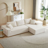 ELIASER Modular Sectional Couches for Living Room Sofa Modern Sectional Couch Sofa Upholstered Corduroy 109"L*68"W*20"H,Beige
