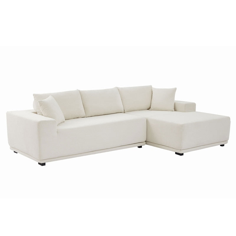 ELIASER Modular Sectional Couches for Living Room Sofa Modern Sectional Couch Sofa Upholstered Corduroy 109"L*68"W*20"H,Beige