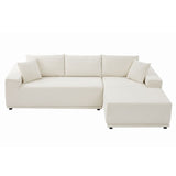 ELIASER Modular Sectional Couches for Living Room Sofa Modern Sectional Couch Sofa Upholstered Corduroy 109"L*68"W*20"H,Beige