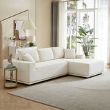 ELIASER Modular Sectional Couches for Living Room Sofa Modern Sectional Couch Sofa Upholstered Corduroy 109"L*68"W*20"H,Beige