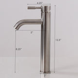 Elite Modern Design Tempered Glass Bathroom Vessel Sink with Faucet Combo