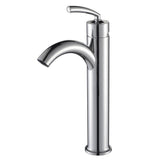Elite Mermaid IVAN+882002 Pattern Tempered Glass Bathroom Vessel Sink with Faucet Combo